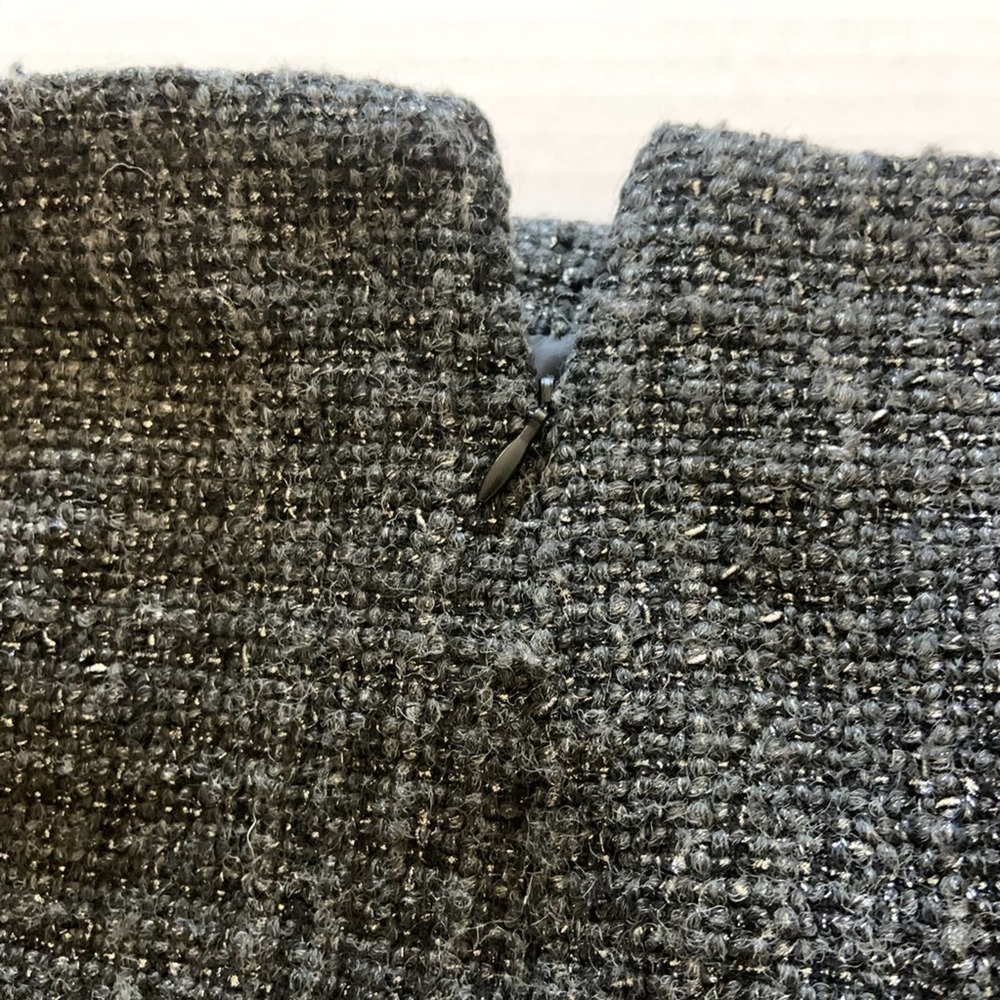 Zara Tweed Mini Skirt Dark Gray Black Size Medium - Picture 4 of 7